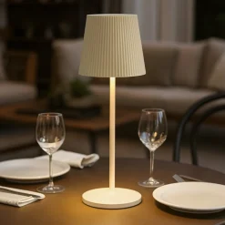 Lampade Da Tavolino Esterno-Gea Luce brillia lampada da tavolo led 3w 3000k ip54 portatile beige