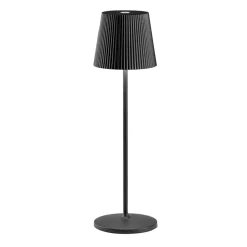 Lampade Da Tavolino Esterno-Gea Luce brillia lampada da tavolo led 3w 3000k ip54 nera ricaricabile