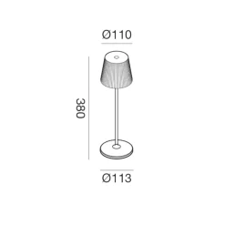 Lampade Da Tavolino Esterno-Gea Luce brillia lampada da tavolo led 3w 3000k ip54 per esterno