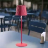 Lampade Da Tavolino Esterno-Gea Luce brillia lampada da tavolino led 3w 3000k ip54 rossa minimal
