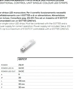 Strisce Led-Gea Luce centralina aggiuntiva per strisce led monocolore