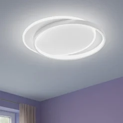 Plafoniere Moderne-Gea Luce christine plafoniera moderna led 48w 3000k rotonda sottile
