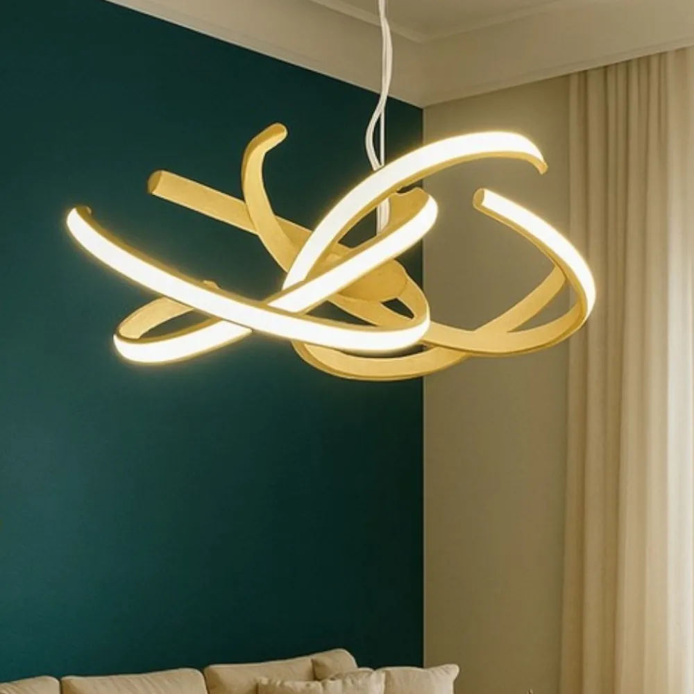 Lampadari Moderni-Gea Luce cinzia lampadario moderno led 46w 3000k colore oro