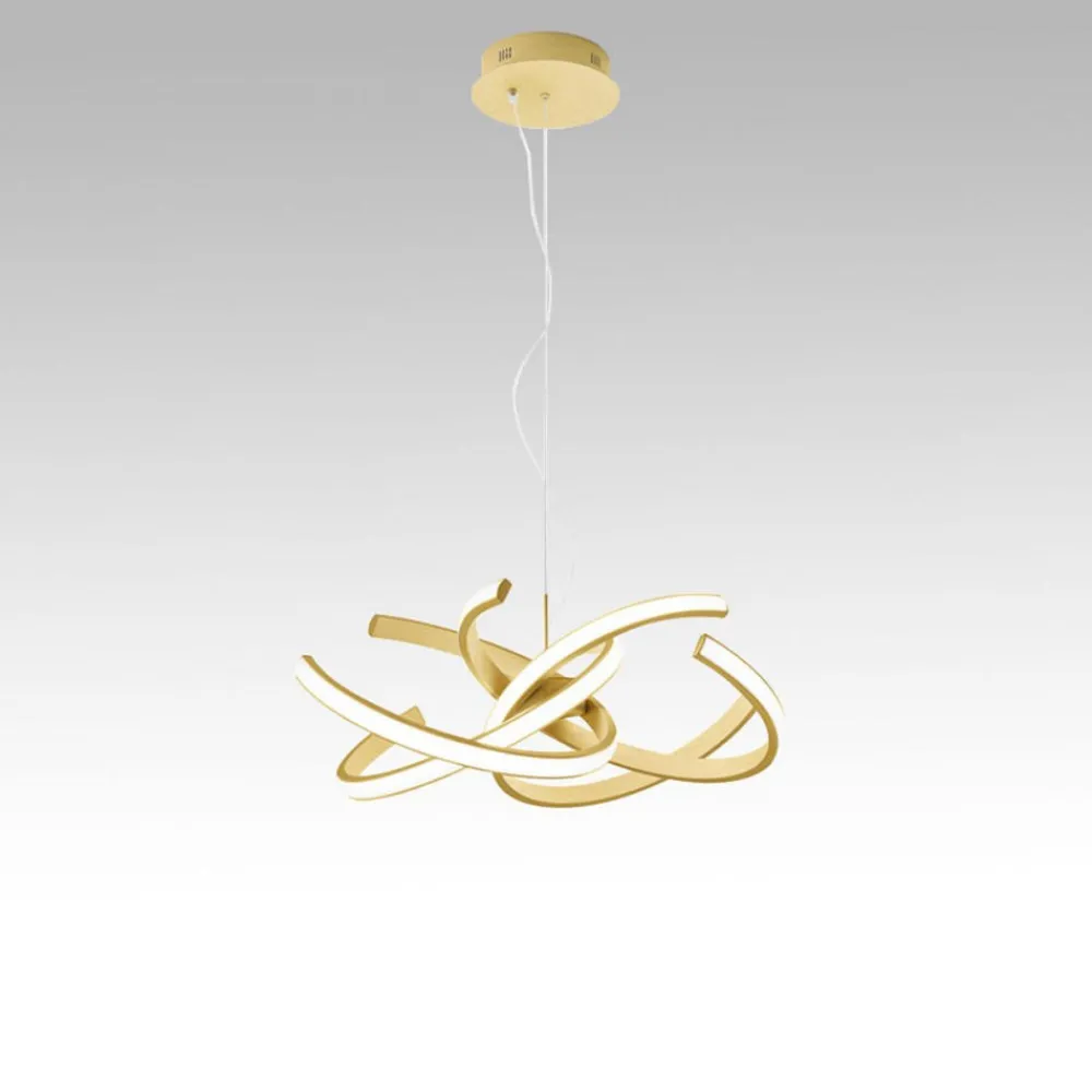 Lampadari Moderni-Gea Luce cinzia lampadario moderno led 46w 3000k colore oro