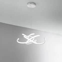 Lampadari Moderni-Gea Luce cinzia lampadario moderno led 46w 3000k bianco per salotto