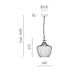 Lampade A Sospensione-Gea Luce cleofe lampada a sospensione colore blu