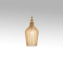 Lampade A Sospensione-Gea Luce cleofe lampada a sospensione vetro decorato
