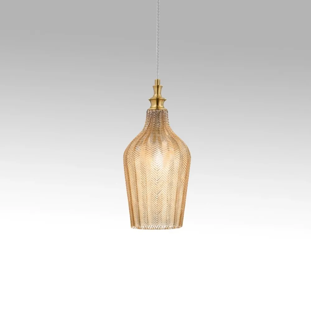 Lampade A Sospensione-Gea Luce cleofe lampada a sospensione vetro decorato