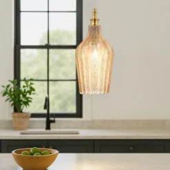 Lampade A Sospensione-Gea Luce cleofe lampada a sospensione vetro decorato