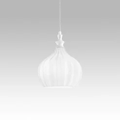 Lampade A Sospensione-Gea Luce cleofe lampada a sospensione portalampada vetro lavorato