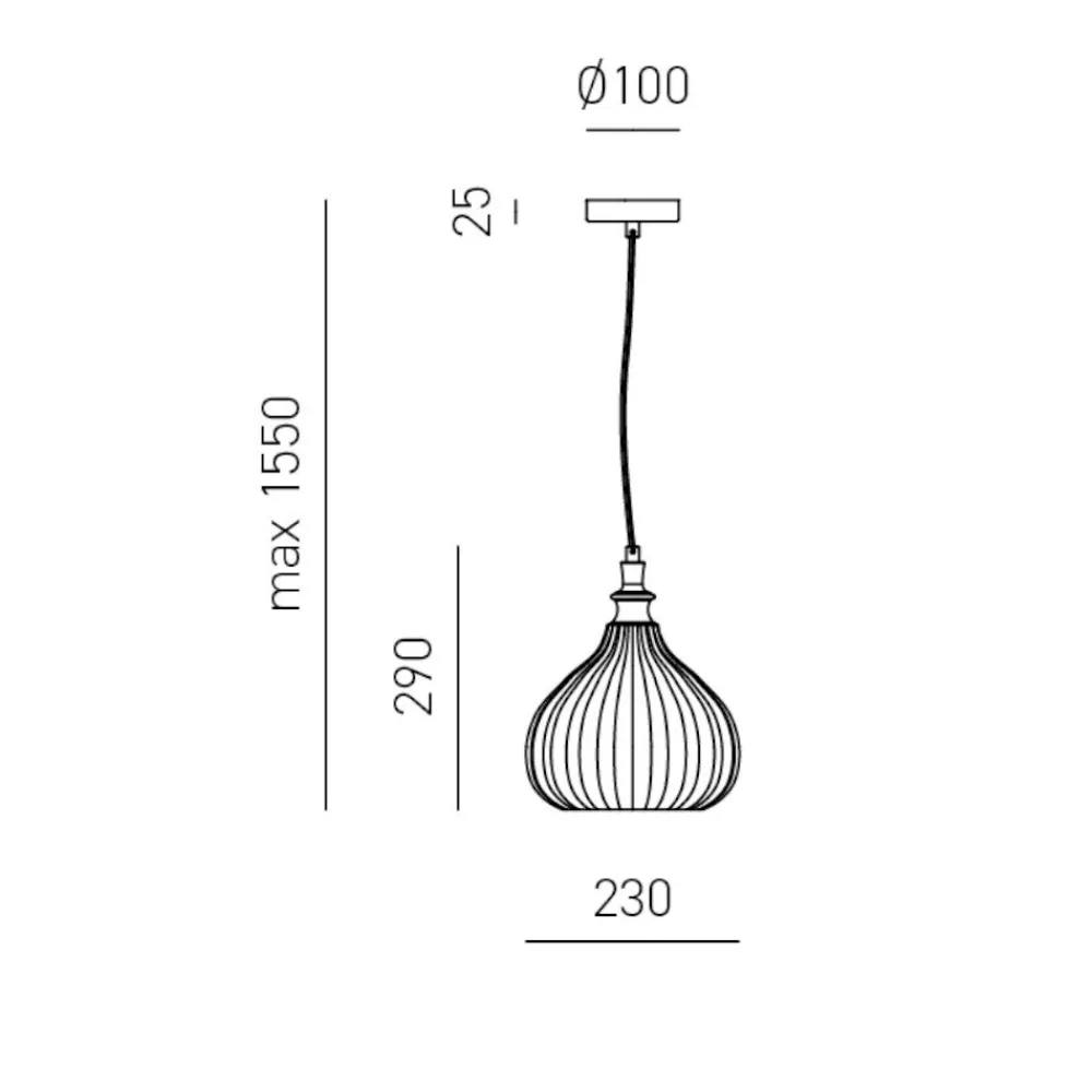 Lampade A Sospensione-Gea Luce cleofe lampada a sospensione da cucina