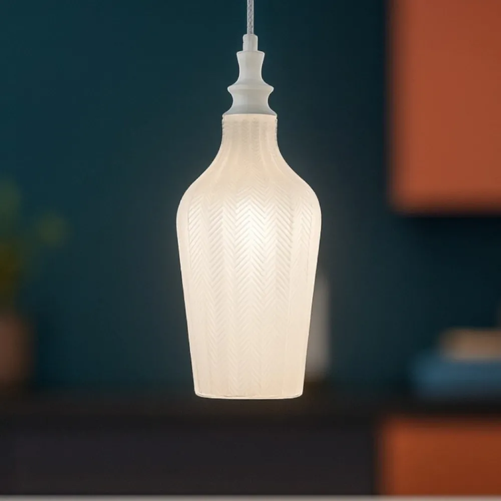 Lampade A Sospensione-Gea Luce cleofe lampada a sospensione vetro bianco opale