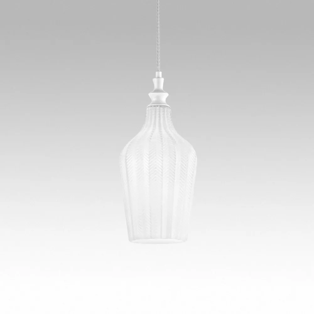 Lampade A Sospensione-Gea Luce cleofe lampada a sospensione vetro bianco opale