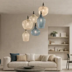 Lampadari Moderni-Gea Luce cleofe lampadario moderno paralumi colorati