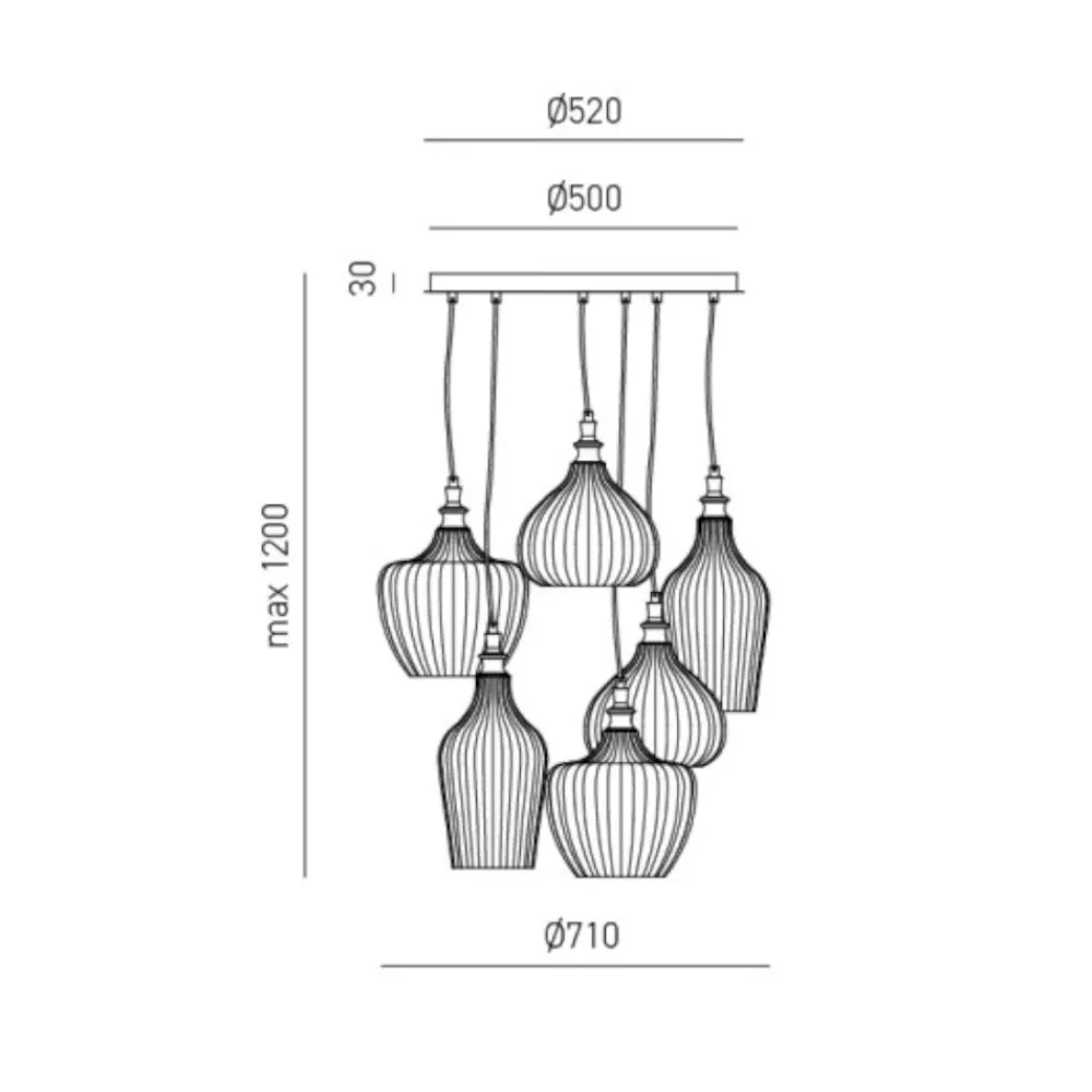 Lampadari Moderni-Gea Luce cleofe lampadario moderno bianco in vetro