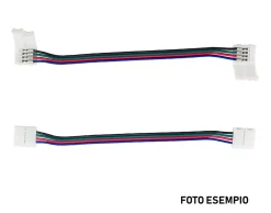 Strisce Led-Gea Luce confezione 10 pz doppio connettore con cavo 15cm per striscia led rgb 10mm