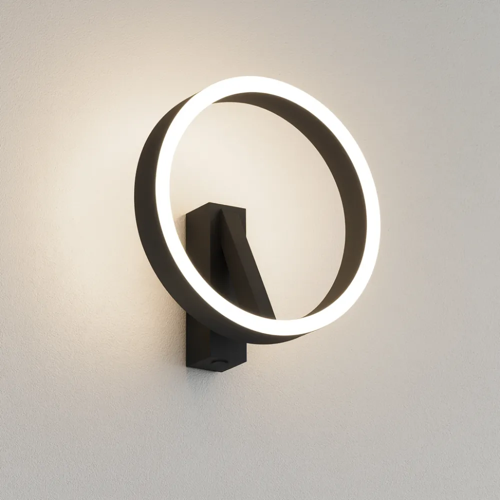 Applique Da Parete-Gea Luce criseide applique moderna led 3000k nera biemissione