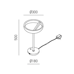 Lampade Da Tavolo-Gea Luce criseide lampada da tavolo moderna led 3000k biemissione bianca