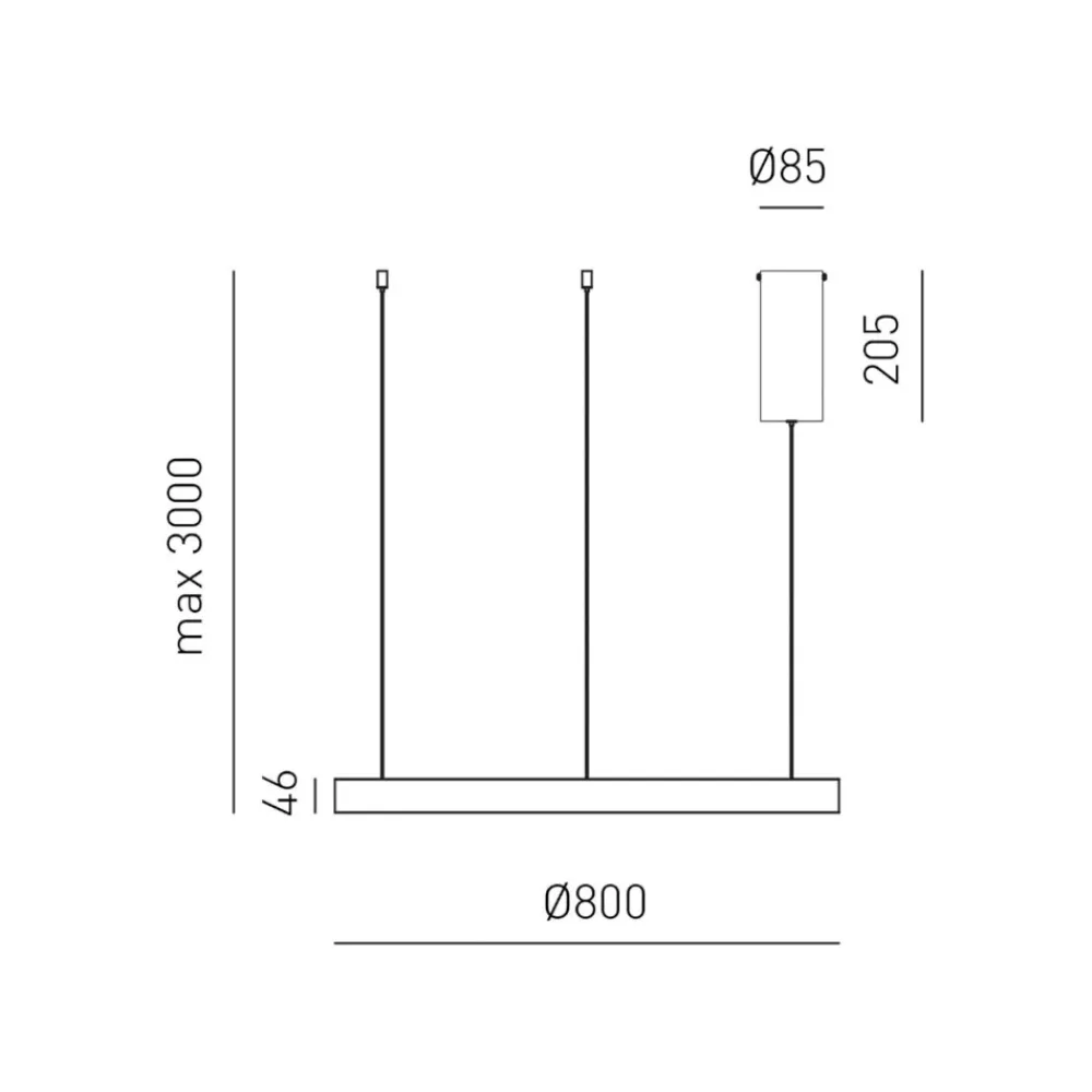 Lampadari Cucina-Gea Luce criseide lampadario led 80w 3000k per tavolo cucina