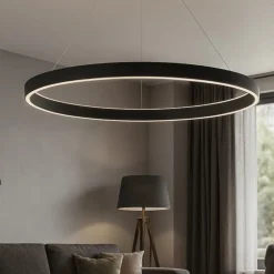 Lampadari Moderni-Gea Luce criseide lampadario moderno led 100w 3000k tondo per salotto