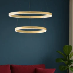 Lampadari Moderni-Gea Luce criseide lampadario moderno led 60w 3000k oro