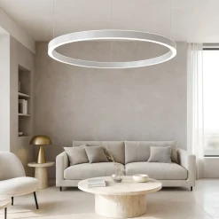 Lampadari Moderni-Gea Luce criseide lampadario led 100w 3000k moderno bianco