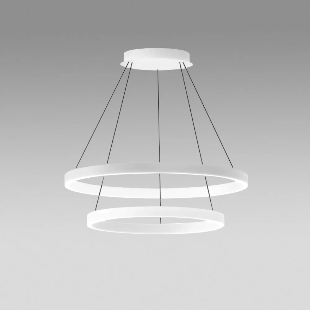 Lampadari Moderni-Gea Luce criseide lampadario moderno led 75w 3000k doppio anello