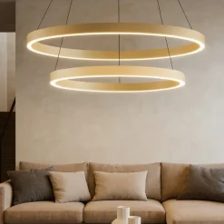 Lampadari Moderni-Gea Luce criseide lampadario moderno led 75w 3000k circolare colore oro