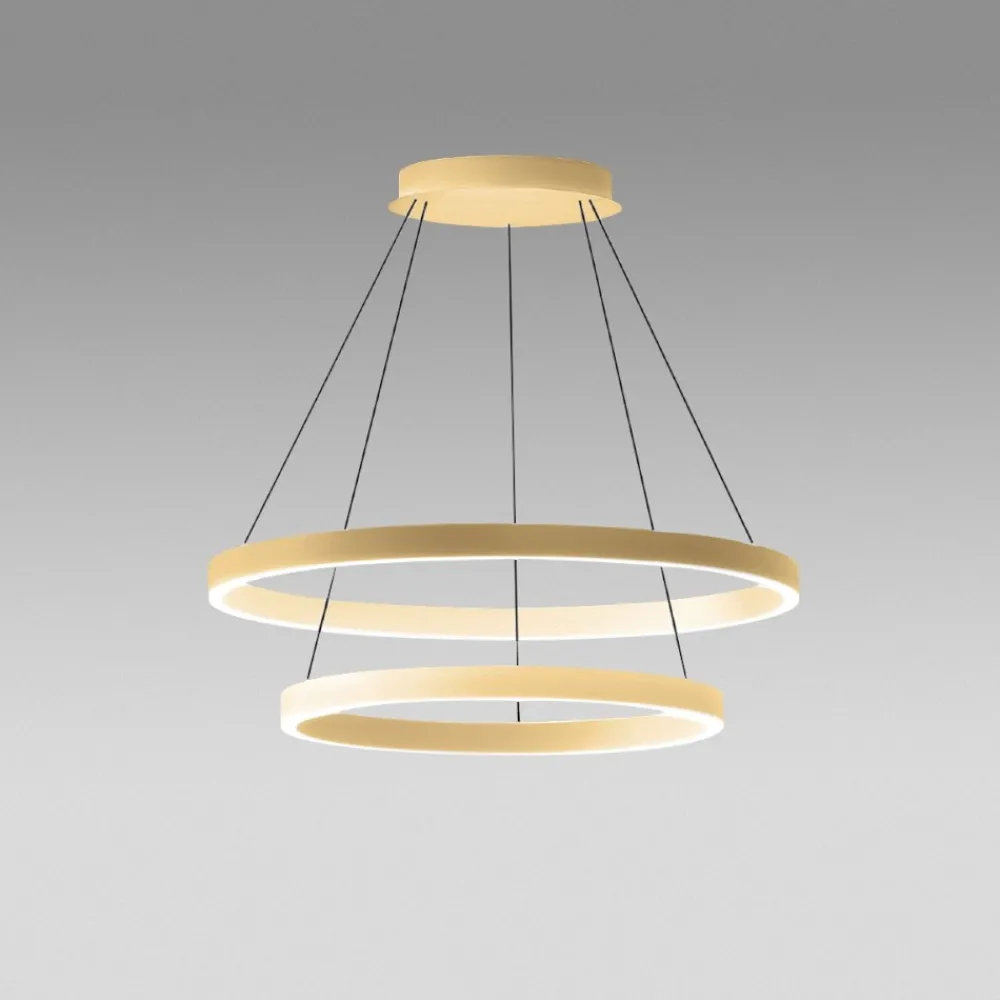 Lampadari Moderni-Gea Luce criseide lampadario moderno led 75w 3000k circolare colore oro