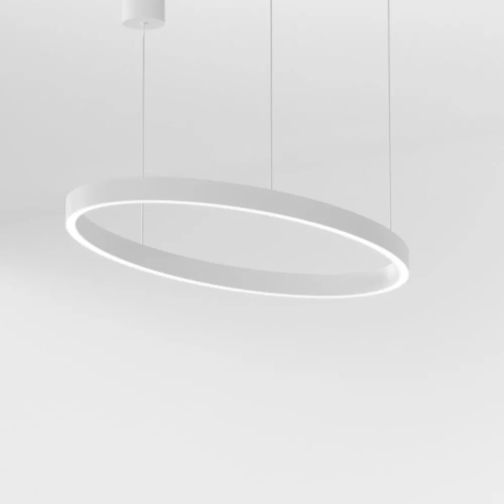 Lampadari Moderni-Gea Luce criseide lampadario moderno led 3000k ovale bianco 90cm