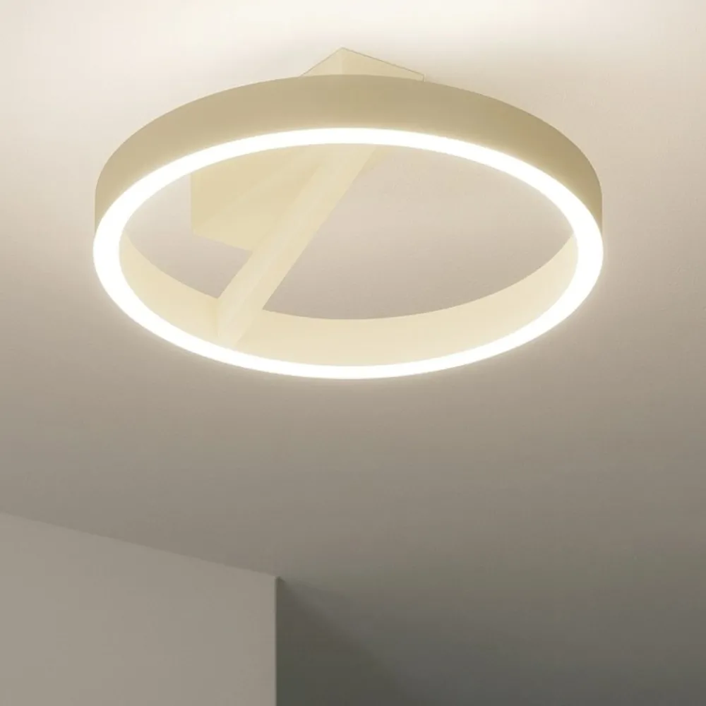 Plafoniere Moderne-Gea Luce criseide plafoniera tonda led 40w 3000k verde salvia moderna
