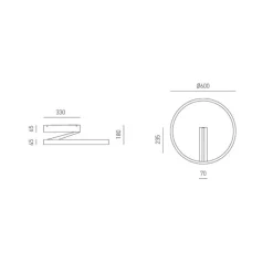 Plafoniere Moderne-Gea Luce criseide plafoniera led 3000k bianca per salotto