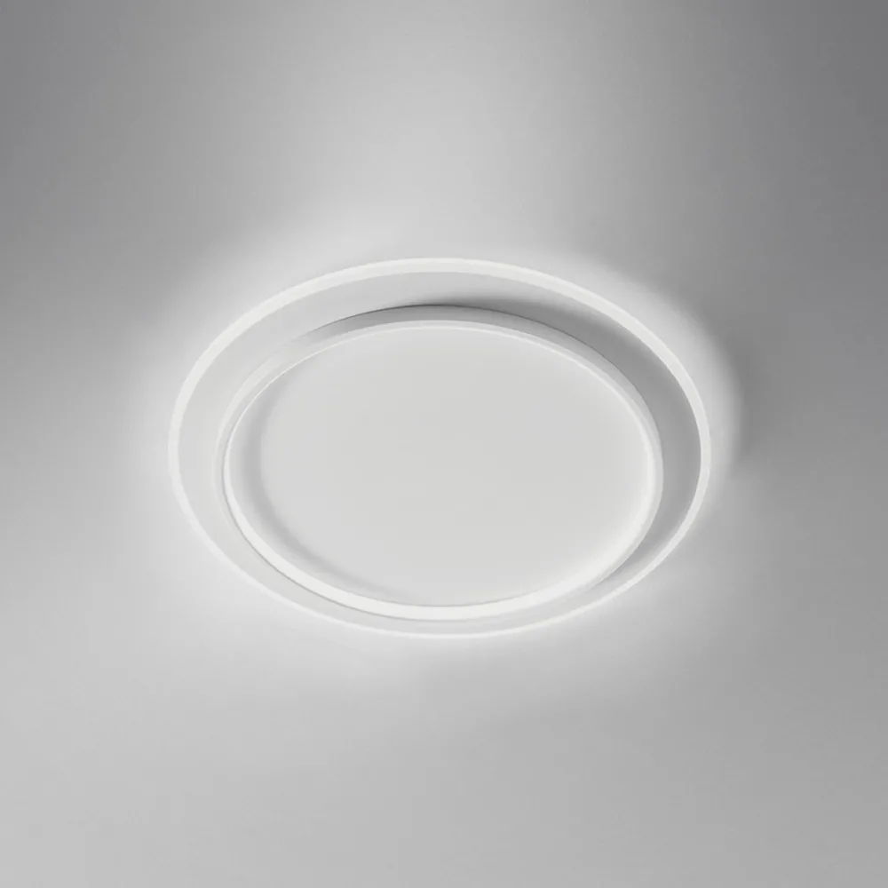 Plafoniere Moderne-Gea Luce dharma plafoniera moderna led 49w 3000k bianca circolare