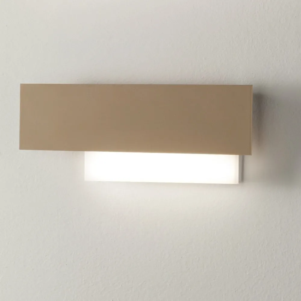 Applique Da Parete-Gea Luce doha 40cm applique design led moderna tortora
