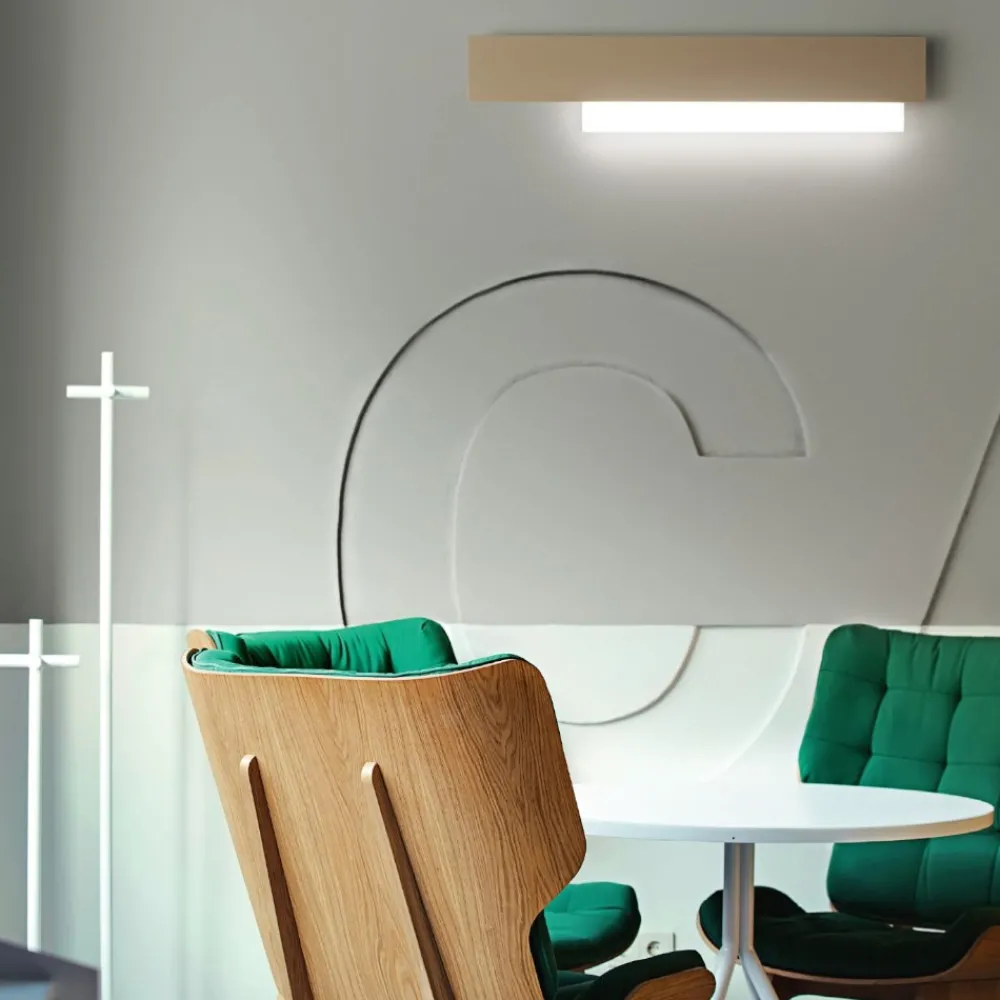 Applique Da Parete-Gea Luce doha 40cm applique design led moderna tortora