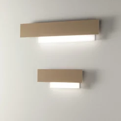 Applique Da Parete-Gea Luce doha 40cm applique design led moderna tortora