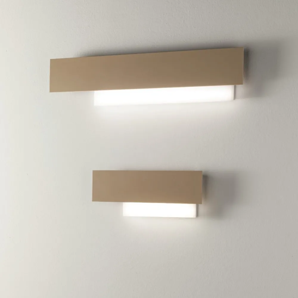 Applique Da Parete-Gea Luce doha 40cm applique design led moderna tortora