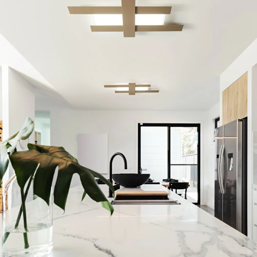 Plafoniere Moderne-Gea Luce doha plafoniera led 50w 3000k moderna tortora