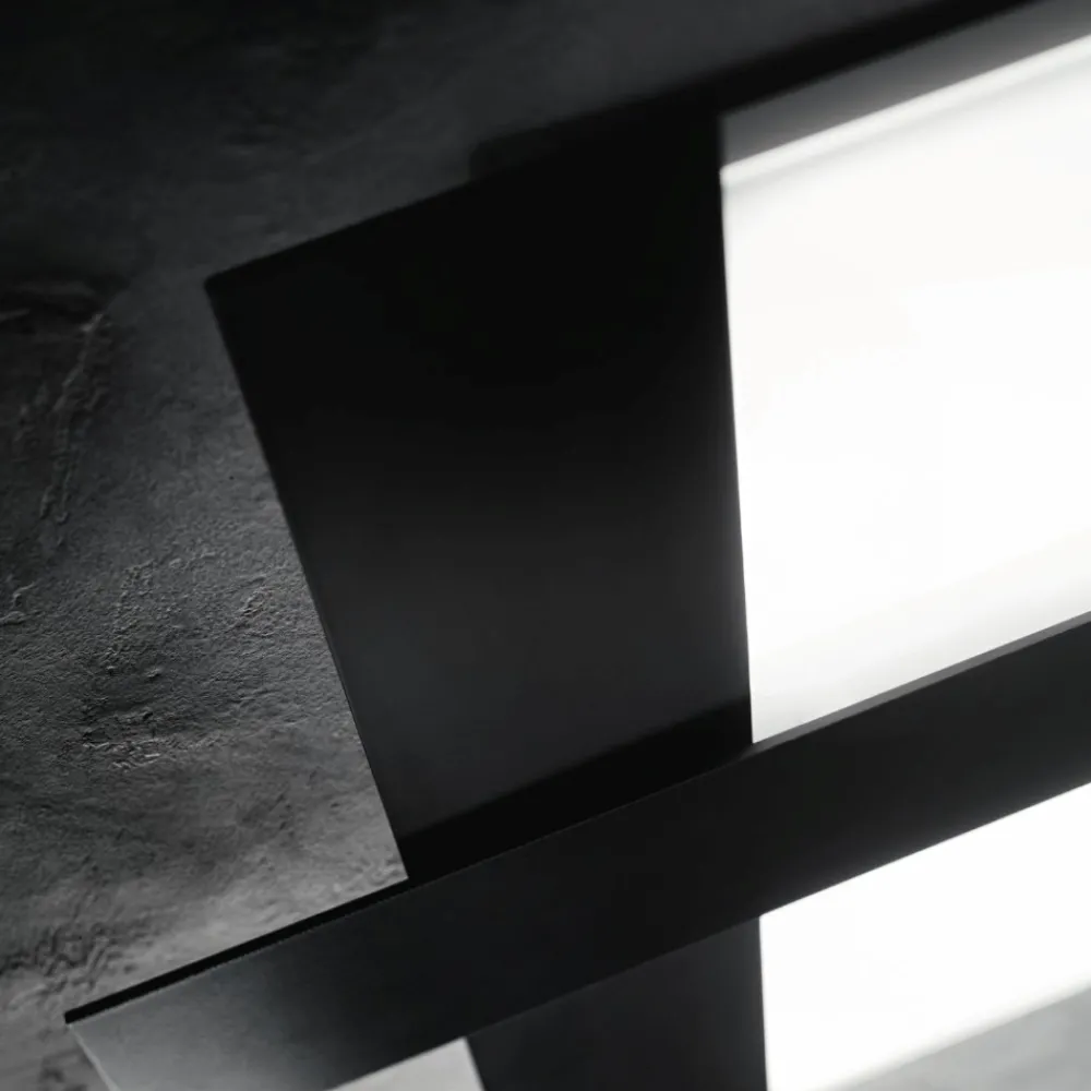 Plafoniere Moderne-Gea Luce doha plafoniera led 30w 3000k nbianco nera