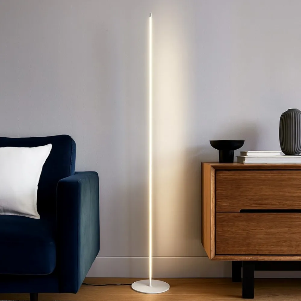 Lampade Da Terra-Gea Luce ebony lampada da terra led 3000k minmalista bianca