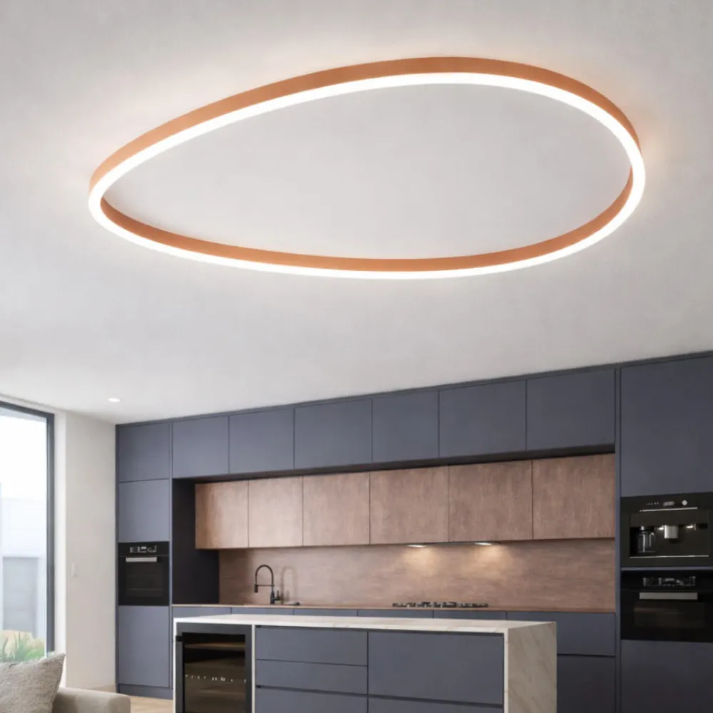 Plafoniere Moderne-Gea Luce ecaris plafoniera design 80cm pesca led 3000k 4000k moderna
