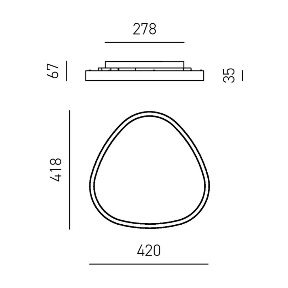 Plafoniere Moderne-Gea Luce ecaris plafoniera moderna oro spazzolato per soggiorno led biemissione
