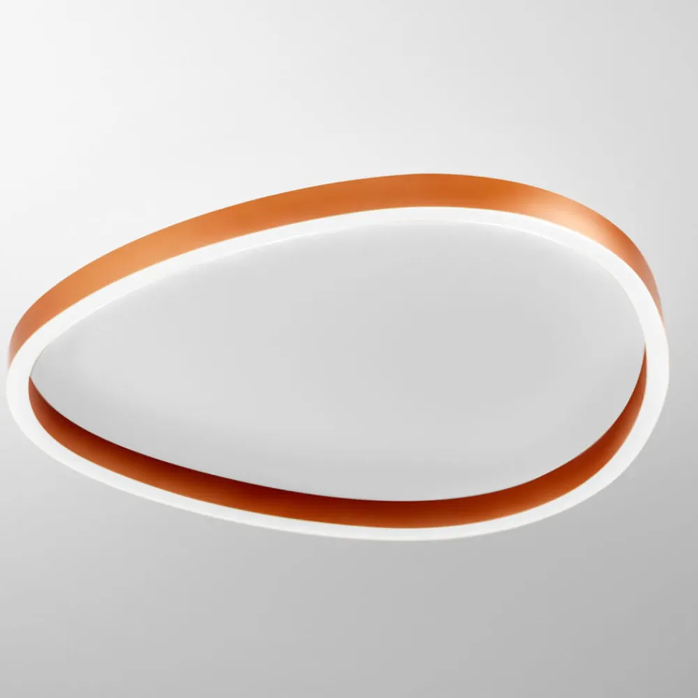 Plafoniere Moderne-Gea Luce ecaris plafoniera moderna color arancio led 3000k 4000k 60cm
