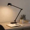 Lampade Da Tavolo-Gea Luce efira lampada da scrivania nera led 3000k dimmerabile