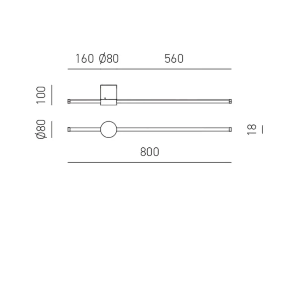 Applique Da Parete-Gea Luce enila applique da parete led 20w 3000k bianco sottile