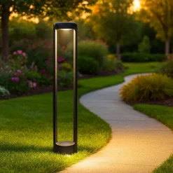 Lampioni Da Giardino-Gea Luce eurus lampione da giardino led 3000k antracite ip65 h80 cm