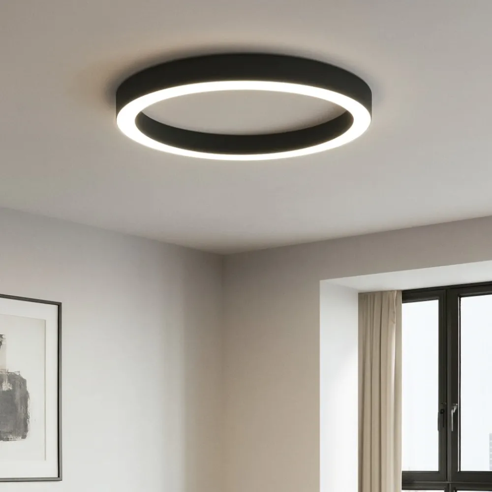 Plafoniere Moderne-Gea Luce flor plafoniera moderna led 80w 3000k forma ad anello