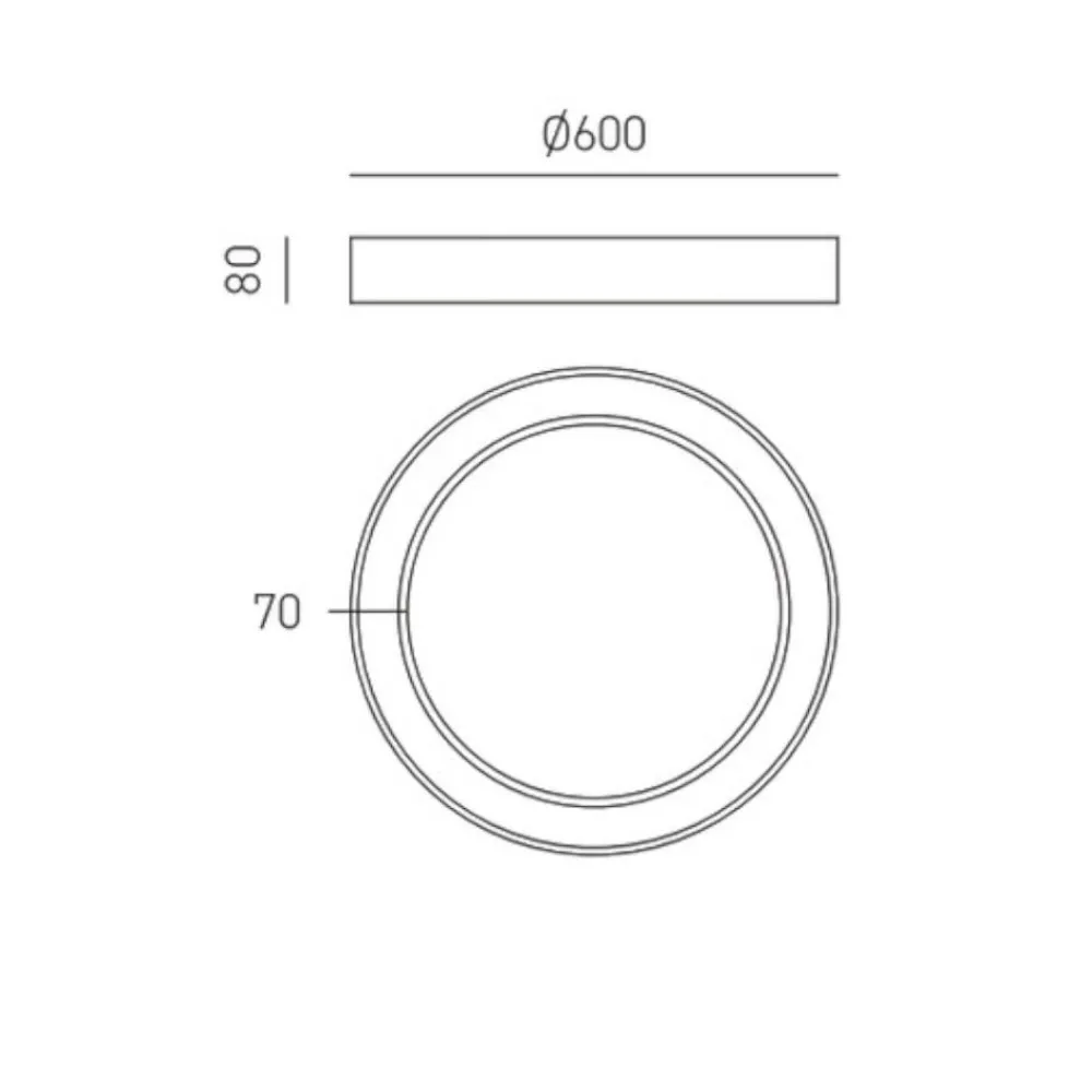 Plafoniere Moderne-Gea Luce flor plafoniera moderna led 50w 3000k circolare minimal