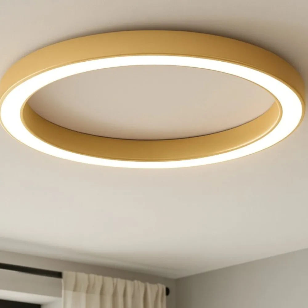Plafoniere Moderne-Gea Luce flor plafoniera moderna led 80w 3000k tonda colore oro