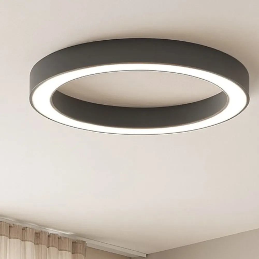 Plafoniere Moderne-Gea Luce flor plafoniera nera led 60w 3000k